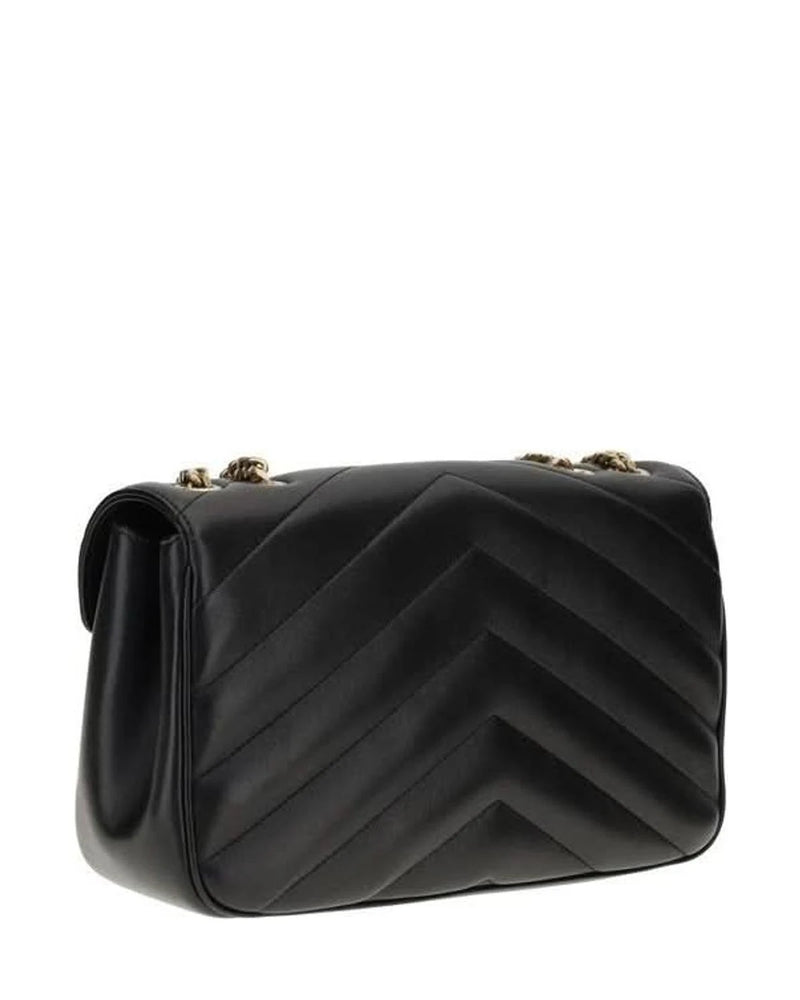 Saint Laurent Black Calf Leather Bos Taurus Shoulder Bag 