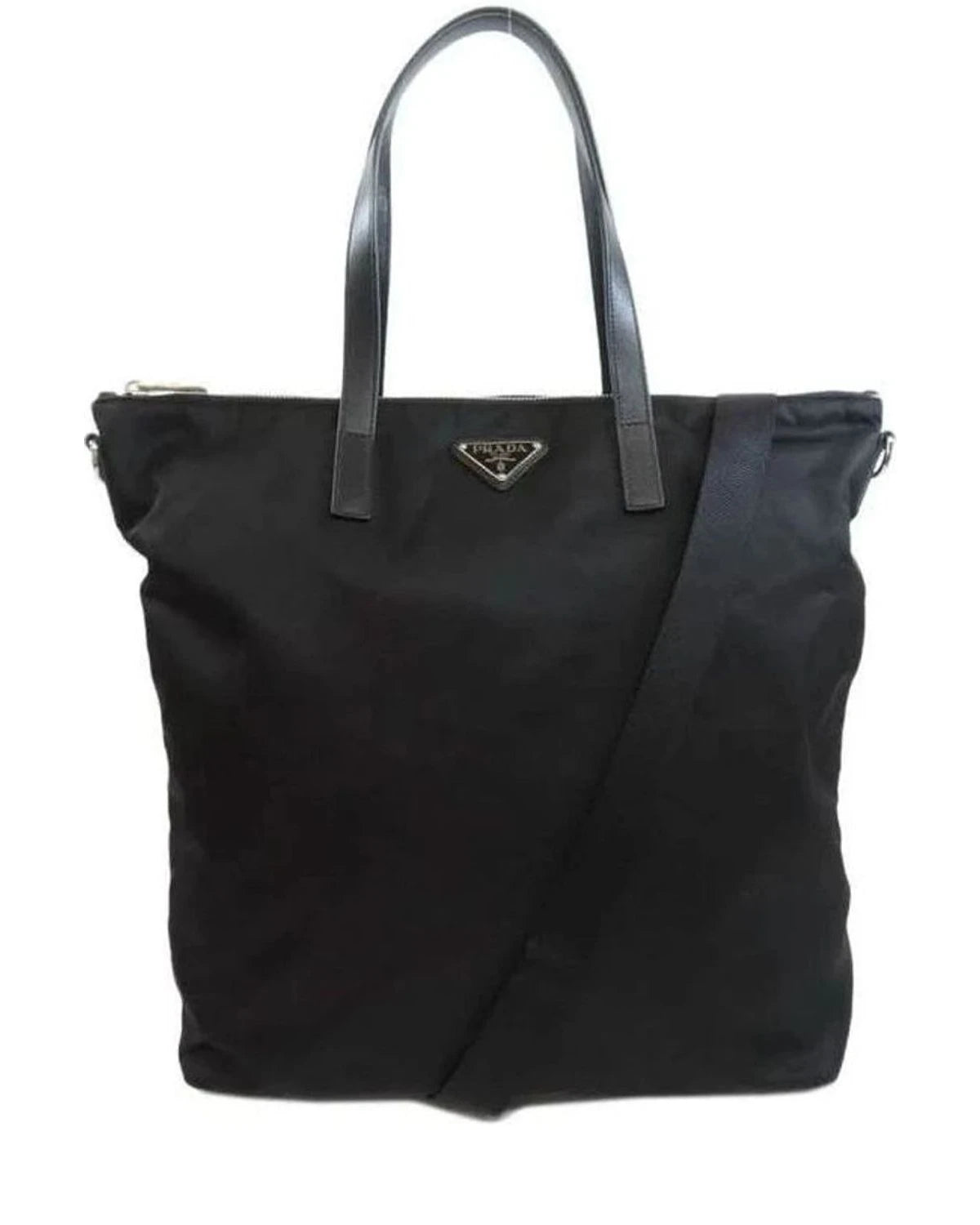 Prada Black Nylon Tote Bag 