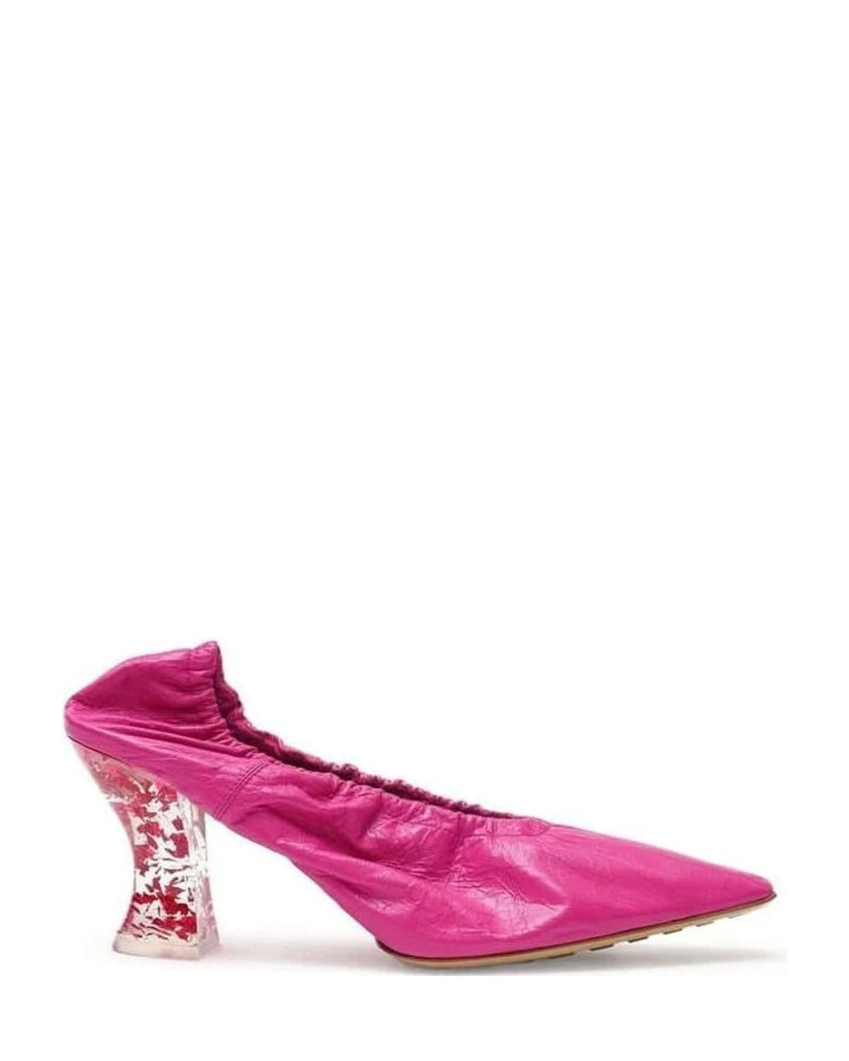 Bottega Veneta Fuchsia Leather Slippers 
