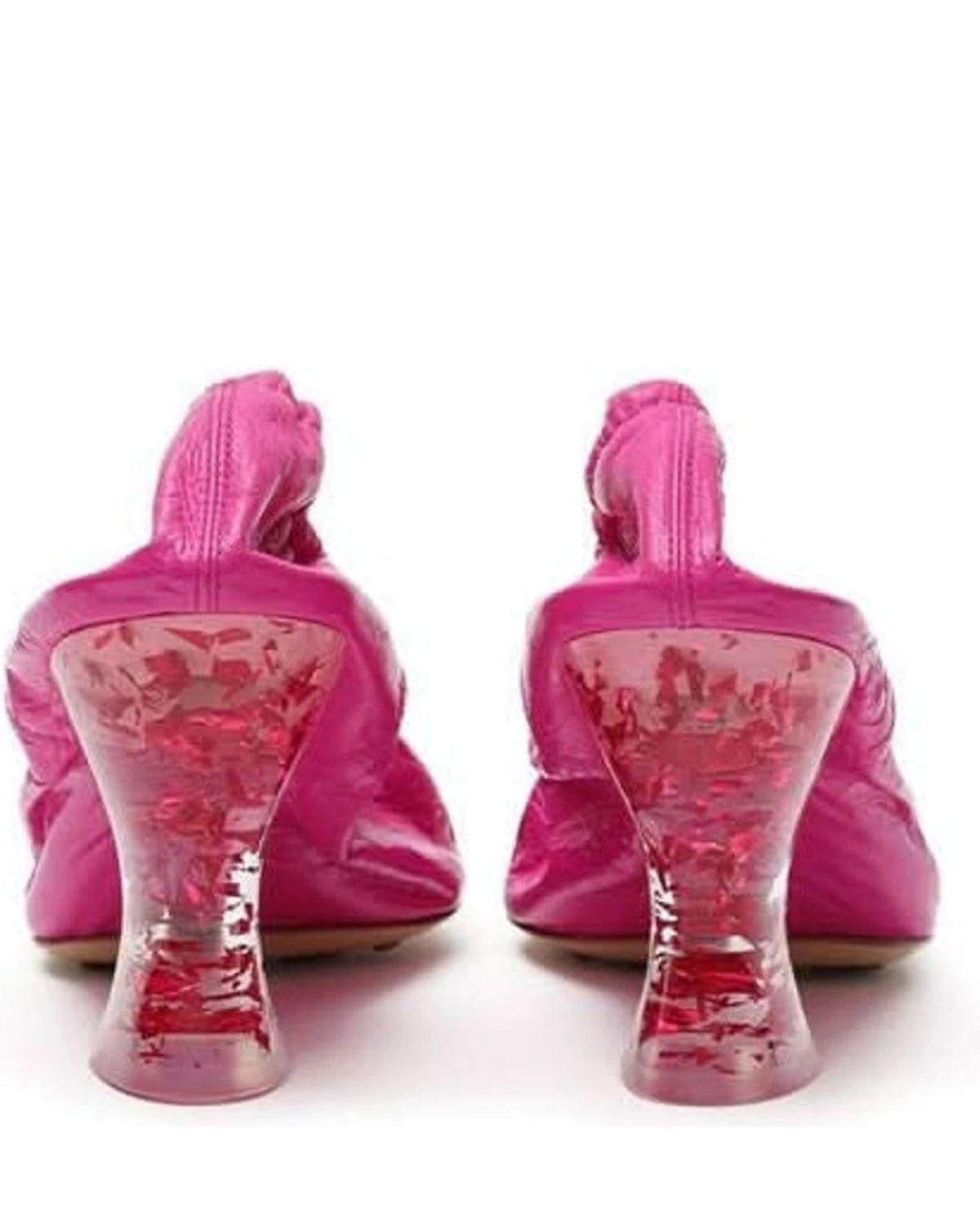 Bottega Veneta Fuchsia Leather Slippers 