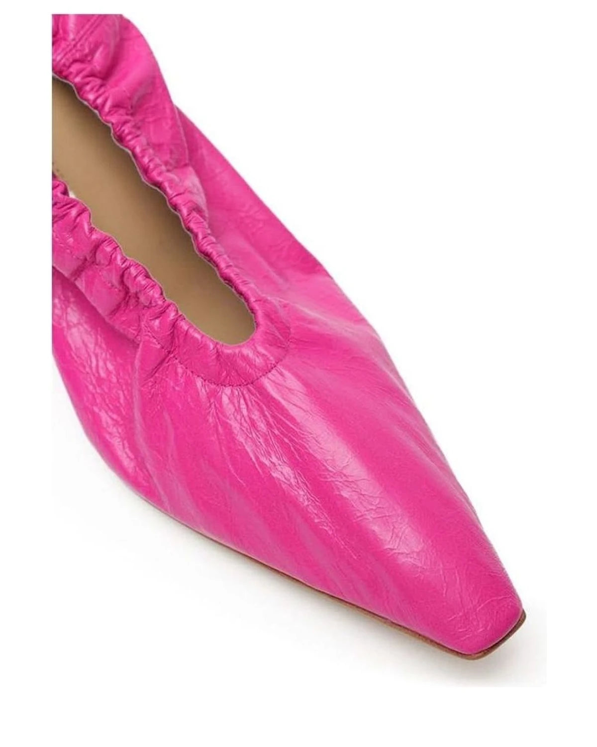 Bottega Veneta Fuchsia Leather Slippers 