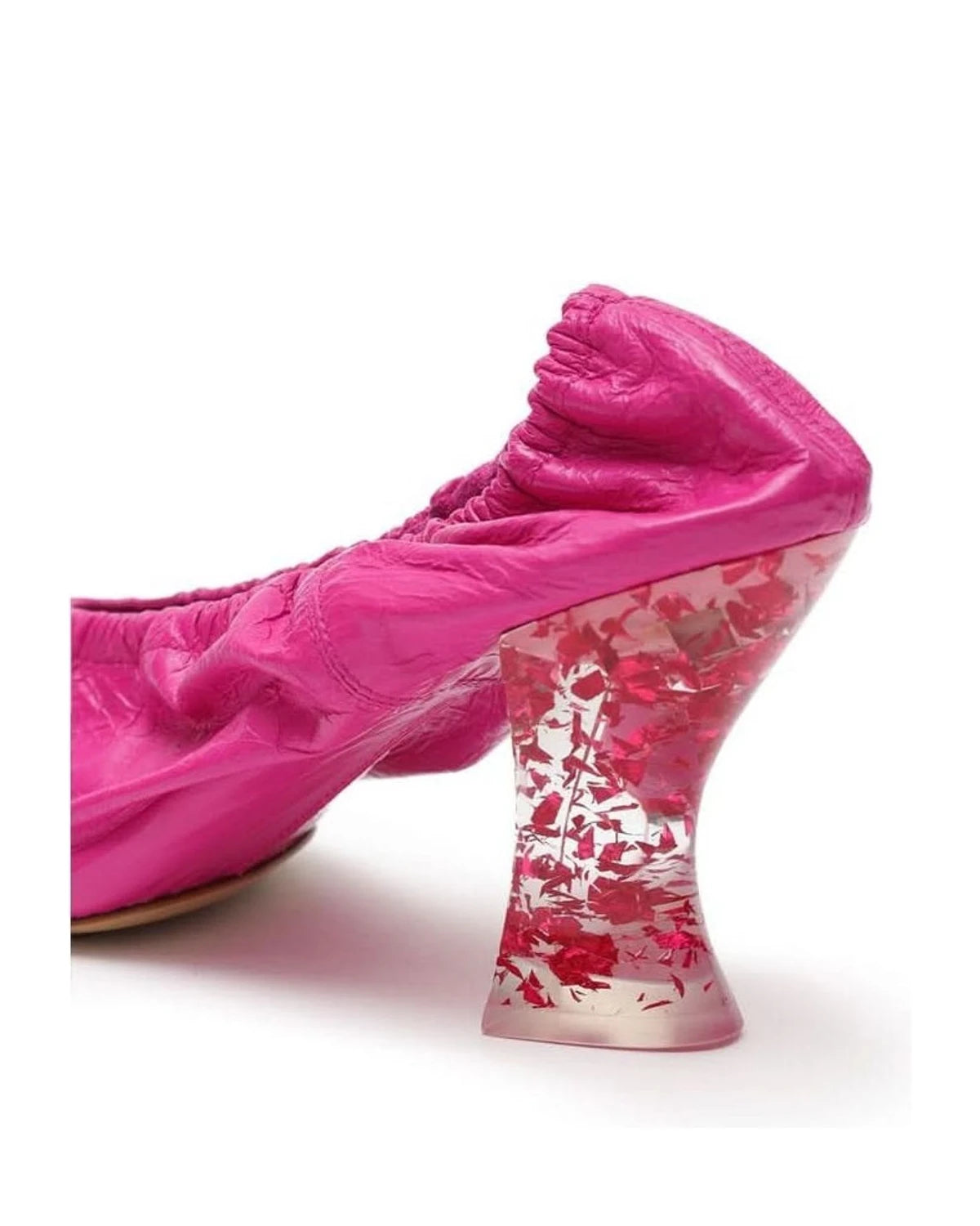 Bottega Veneta Fuchsia Leather Slippers 