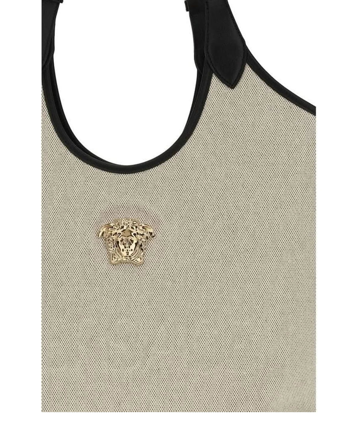 Versace Beige Cotton Shoulder Bag 