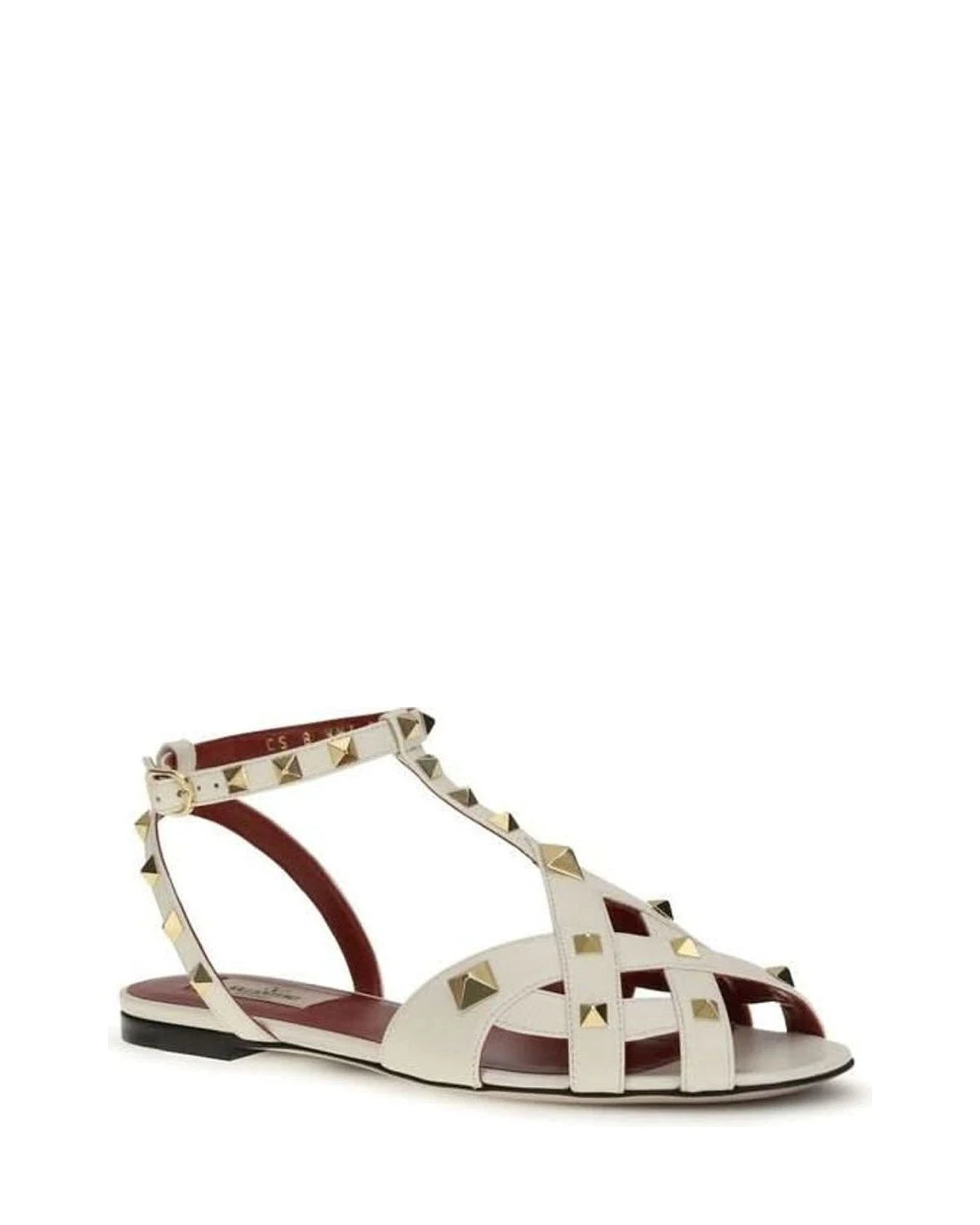 Valentino Garavani Beige Goatskin Flat Sandals 