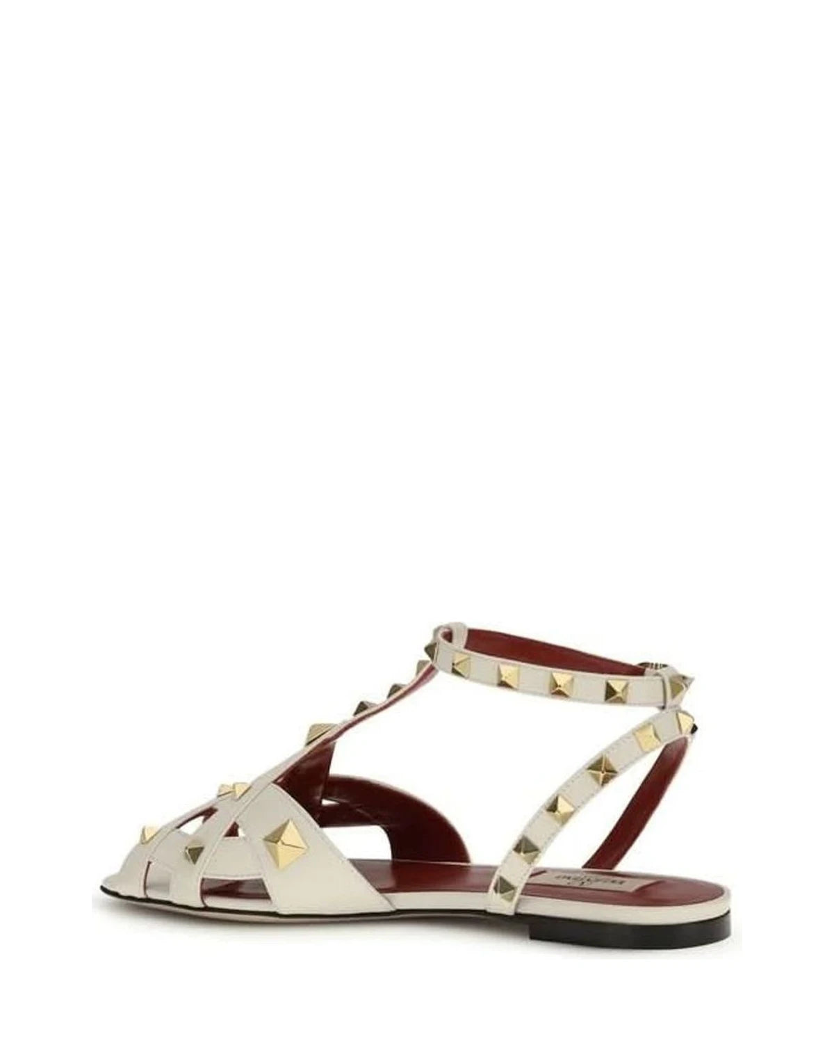Valentino Garavani Beige Goatskin Flat Sandals 