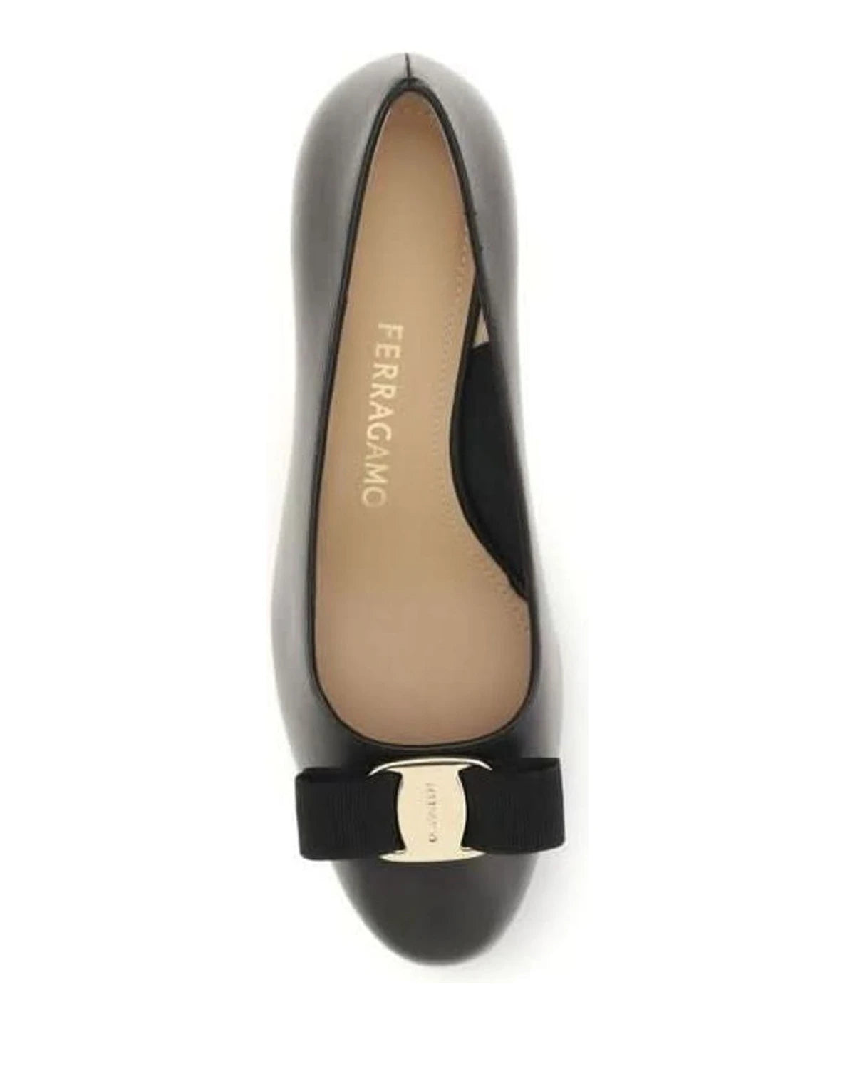 Ferragamo Black Calf Leather Bos Taurus High Heel Pumps 