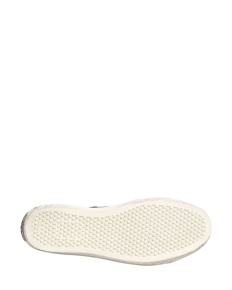 Dolce & Gabbana Black Canvas White Logo Mid Top Sneakers Shoes 