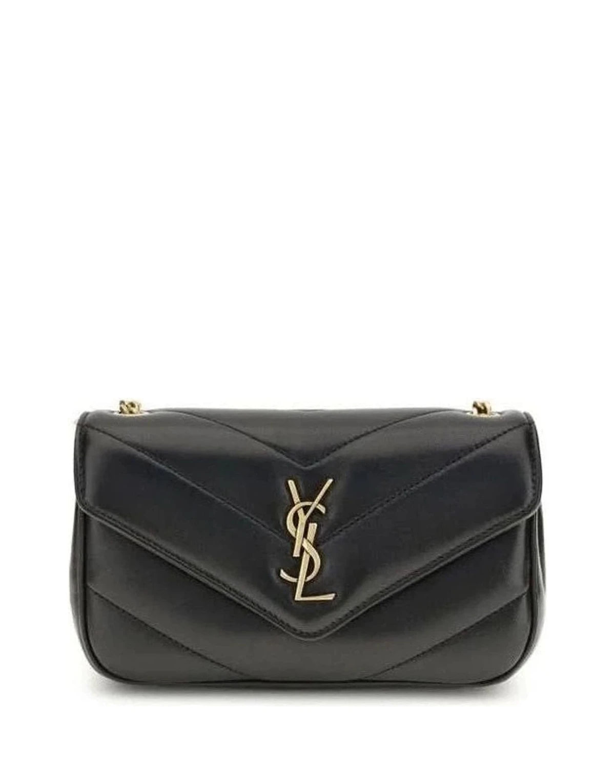 Saint Laurent Black Lamb Ovis Aries Shoulder Bag 