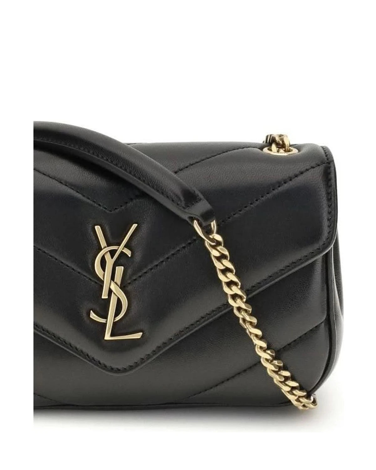 Saint Laurent Black Lamb Ovis Aries Shoulder Bag 