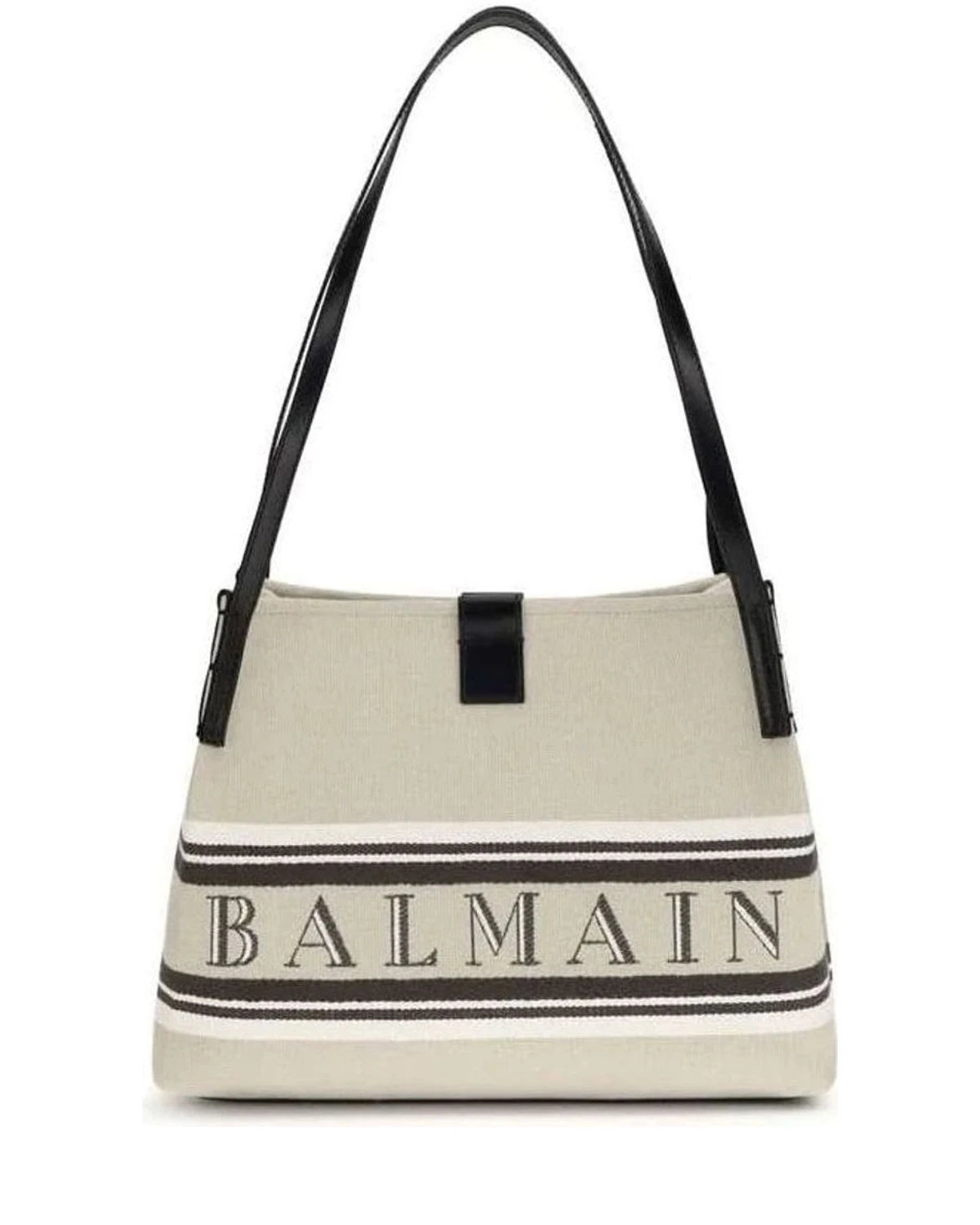Balmain Beige Cotton Shoulder Bag 