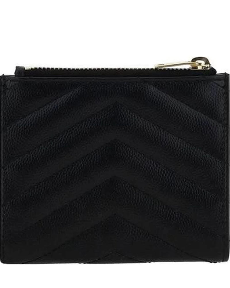 Saint Laurent Black Calf Leather Bos Taurus Wallet 