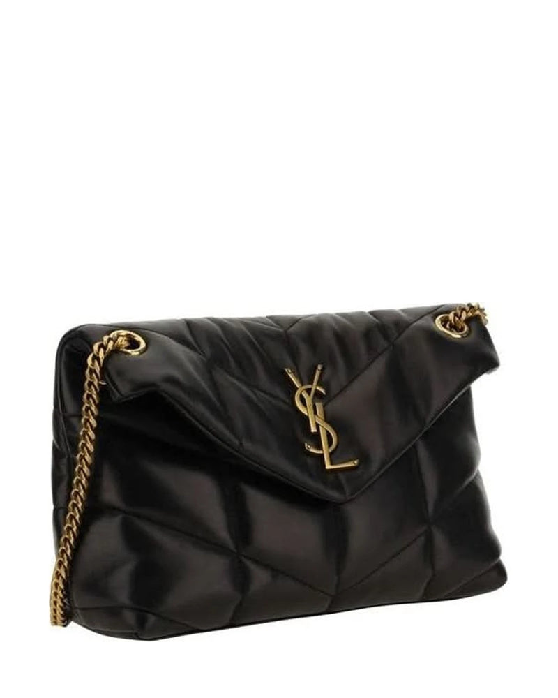 Saint Laurent Black Lamb Ovis Aries Shoulder Bag 