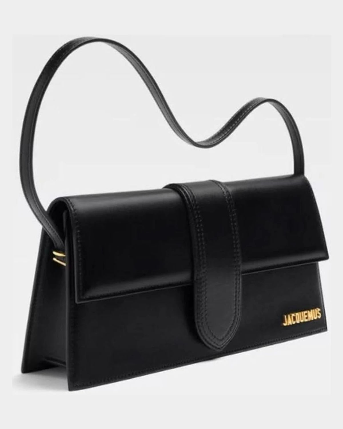 Jacquemus Black Leather Le Bambino Long 