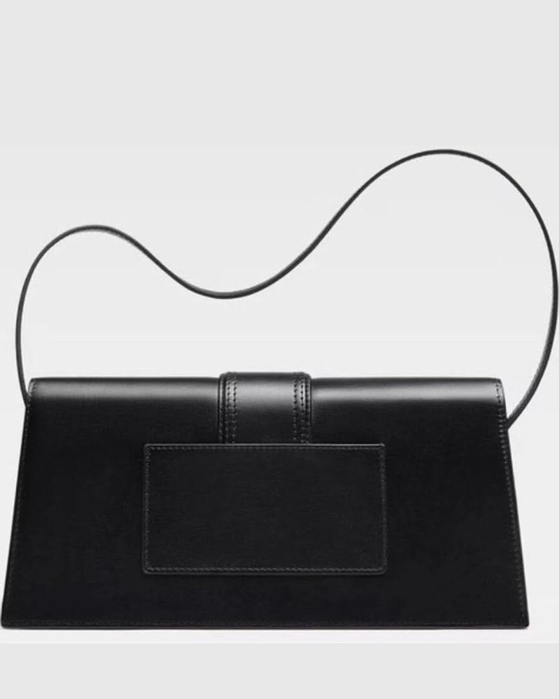 Jacquemus Black Leather Le Bambino Long 