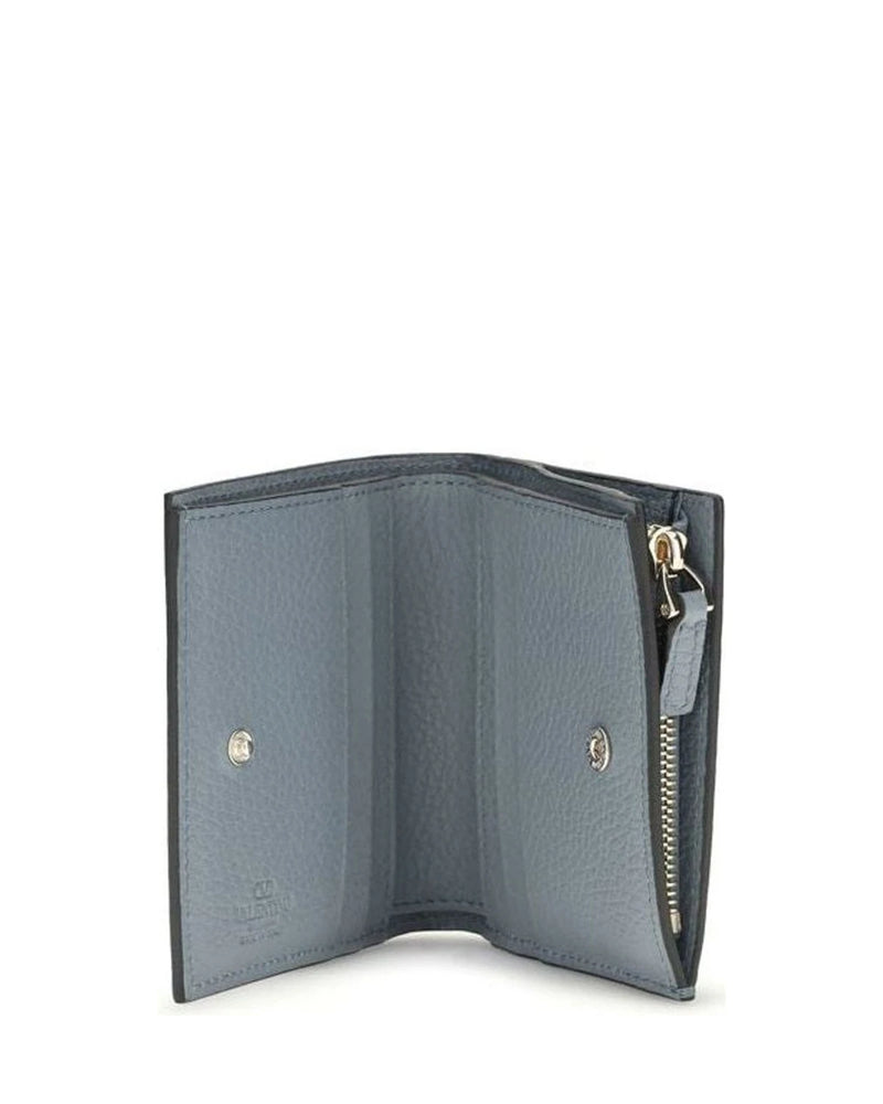 Valentino Garavani Blue Lamb Ovis Aries Wallet 