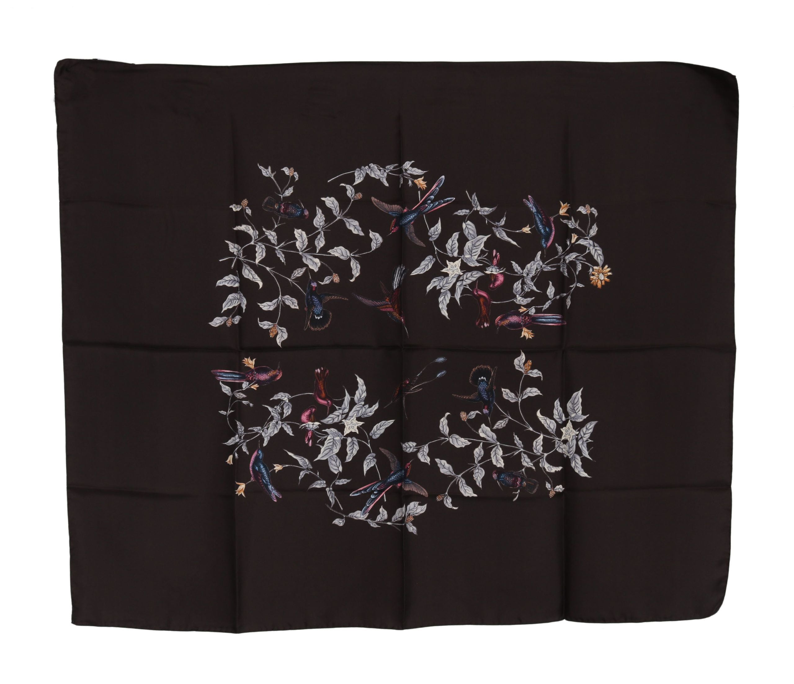 Dolce & Gabbana Elegant Silk Scarf Wrap In Brown Luxe