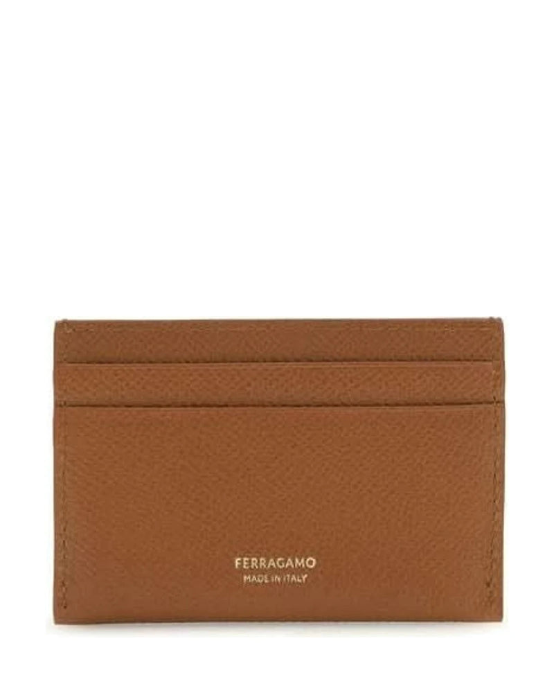 Ferragamo Brown Calf Leather Bos Taurus Wallet 