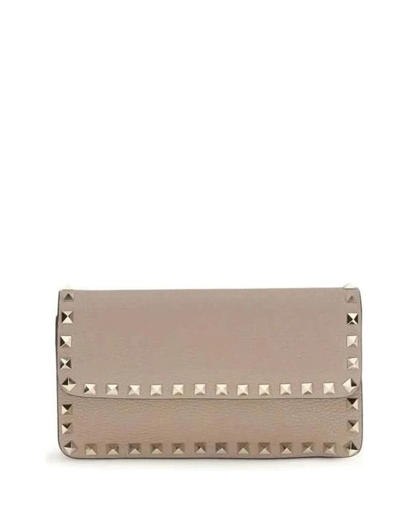 Valentino Garavani Beige Calf Leather Bos Taurus Wallet 