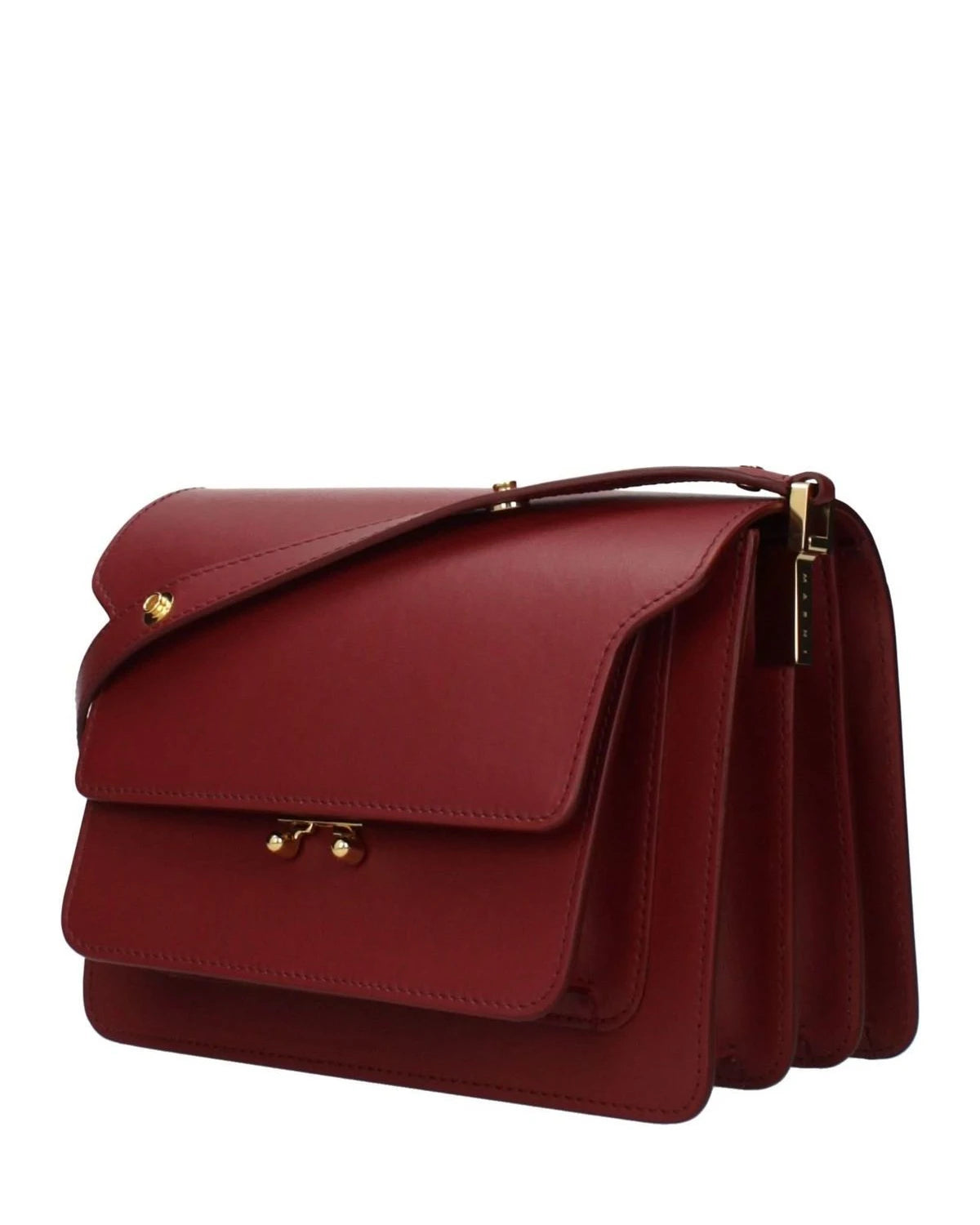 Marni Red Leather Shoulder Bag 