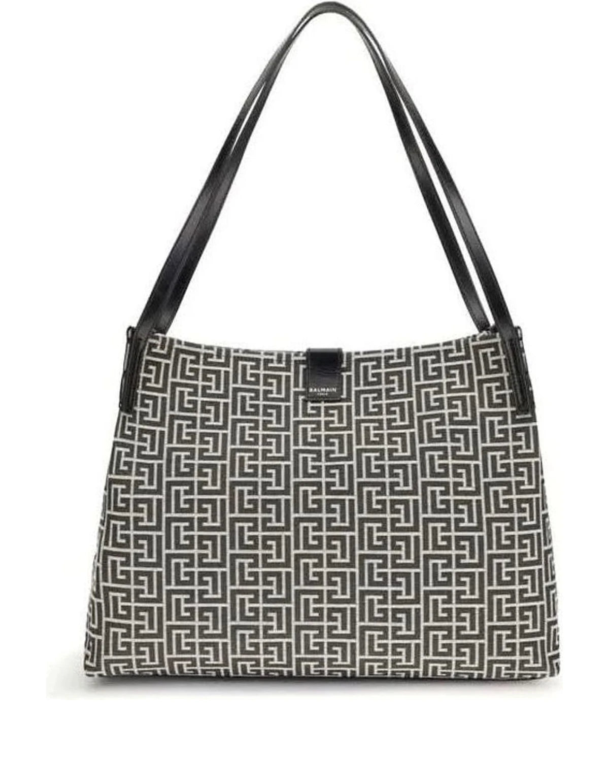 Balmain Black Cotton Shoulder Bag 