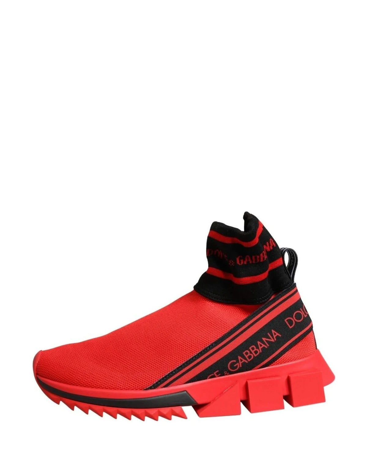 Dolce & Gabbana Black Red Sorrento Socks Sneakers Shoes 