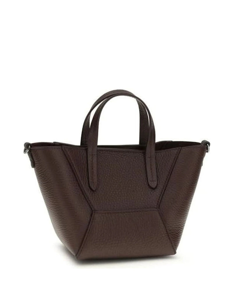 Brunello Cucinelli Leather Bordeaux Calf Bos Taurus Shoulder Bag 