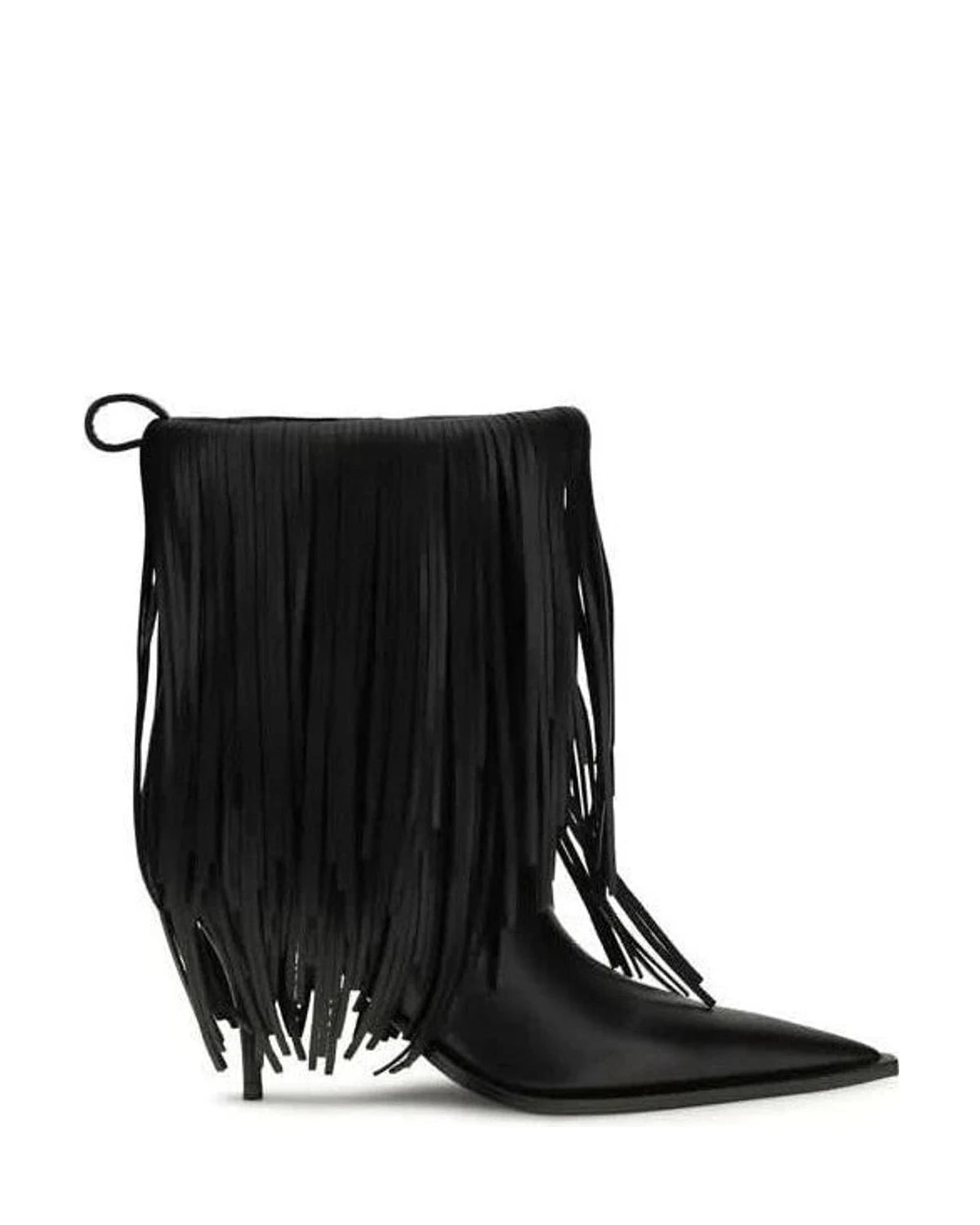 Balenciaga Black Calf Leather Bos Taurus Ankle Boots 