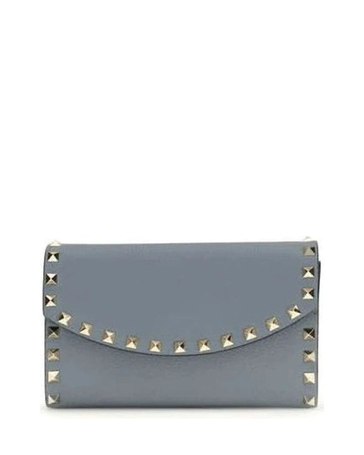 Valentino Garavani Blue Calf Leather Bos Taurus Wallet 