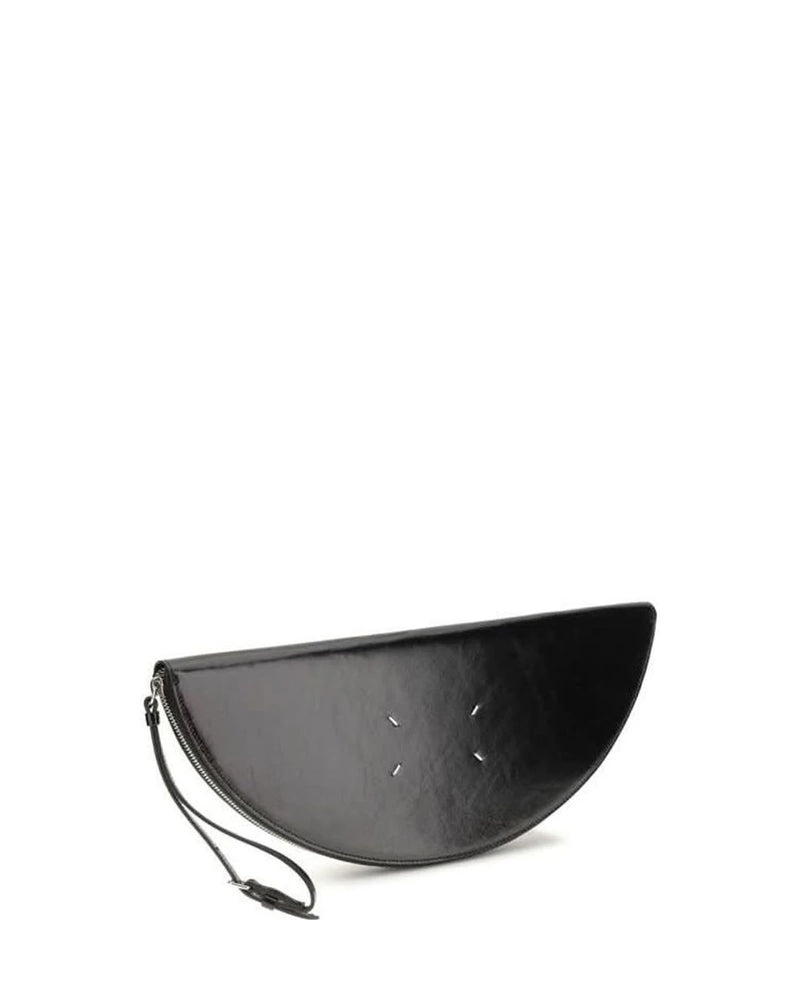 Maison Margiela Black Calf Leather Bos Taurus Clutch Bag 