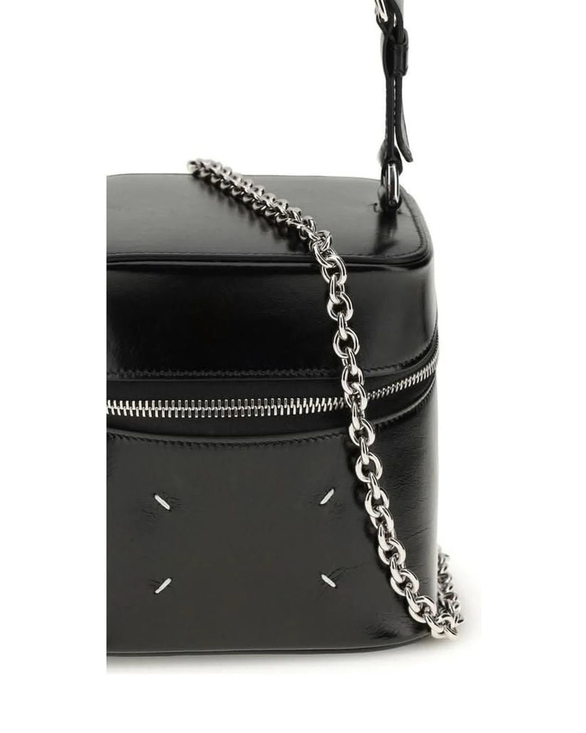 Maison Margiela Black Calf Leather Bos Taurus Bucket Bag 