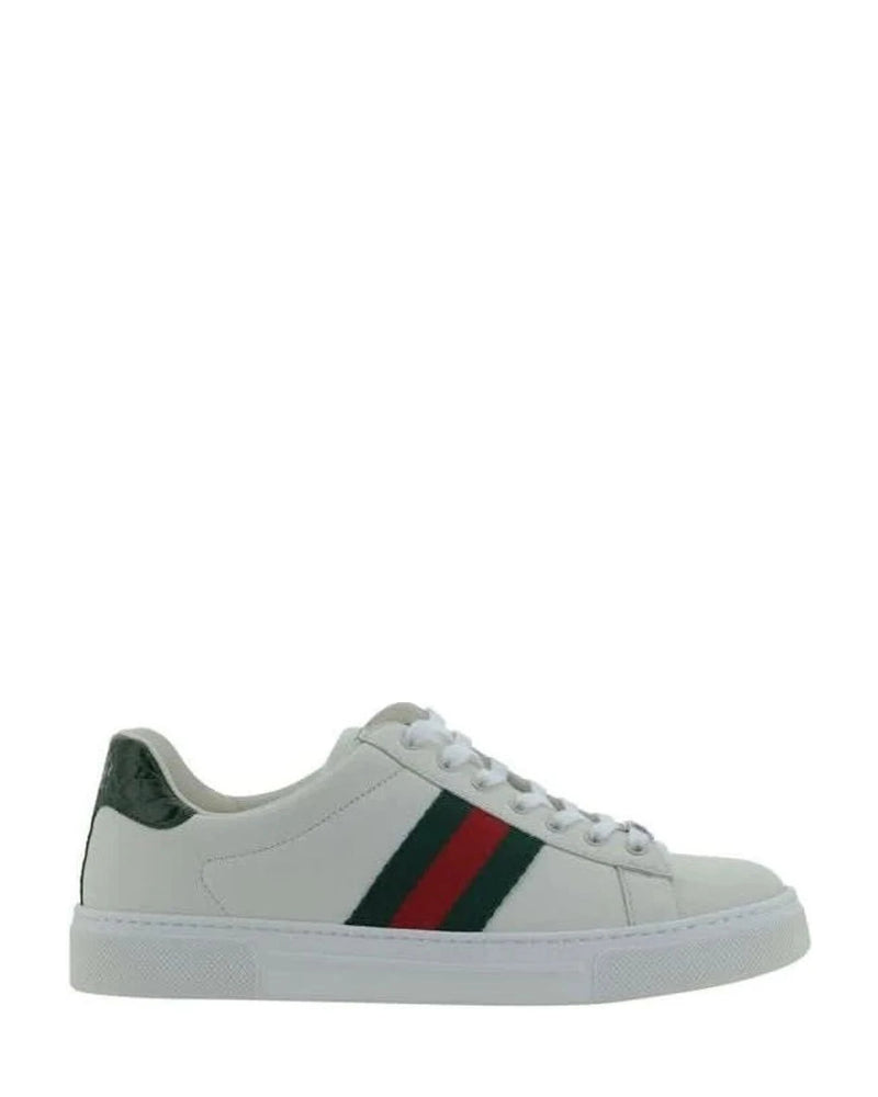 Gucci White Leather Calf Bos Taurus Low Top Sneakers Glam Steals