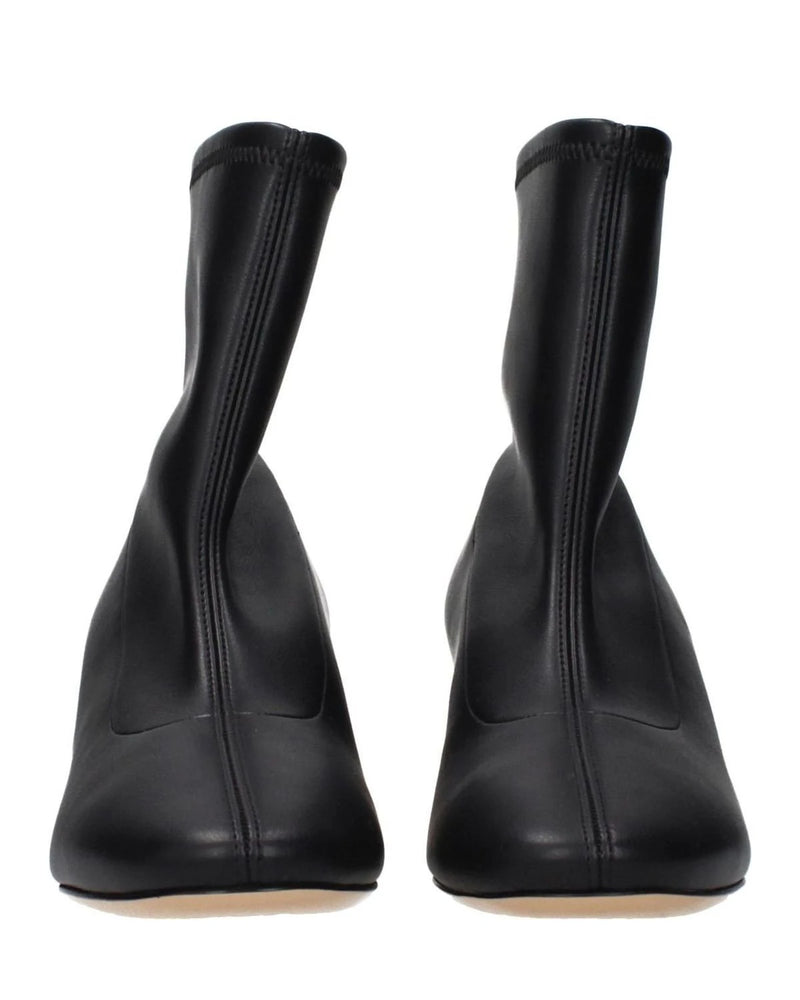 Casadei Black Leather Ankle Boots 