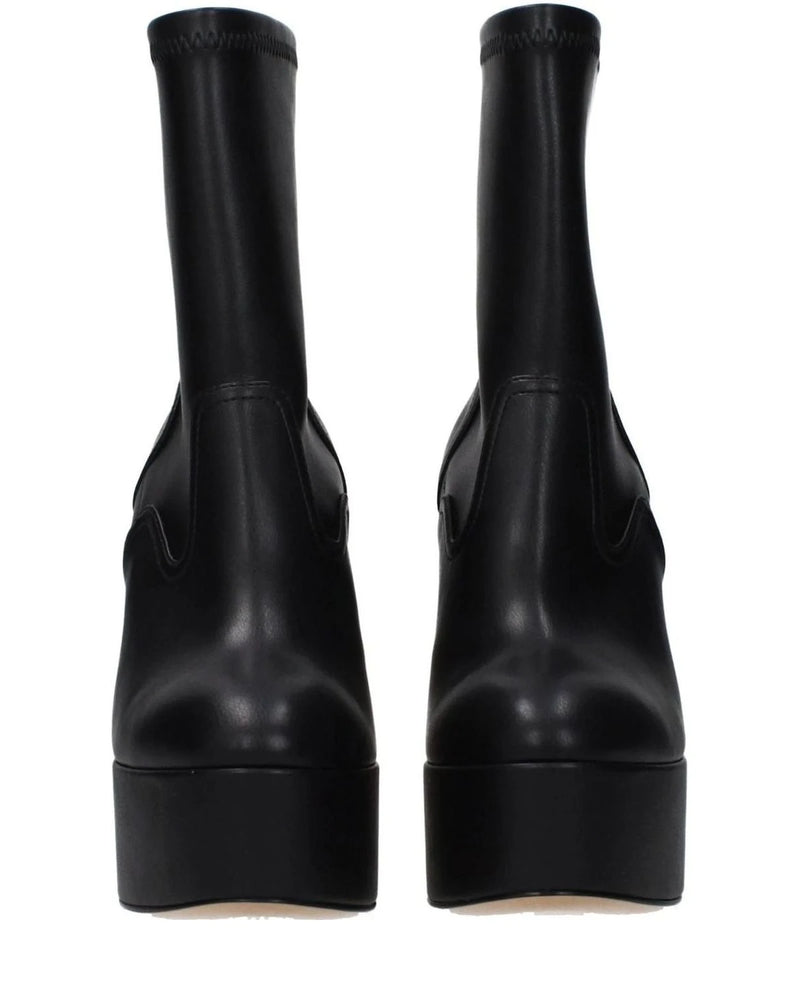 Casadei Black Leather Ankle Boots 