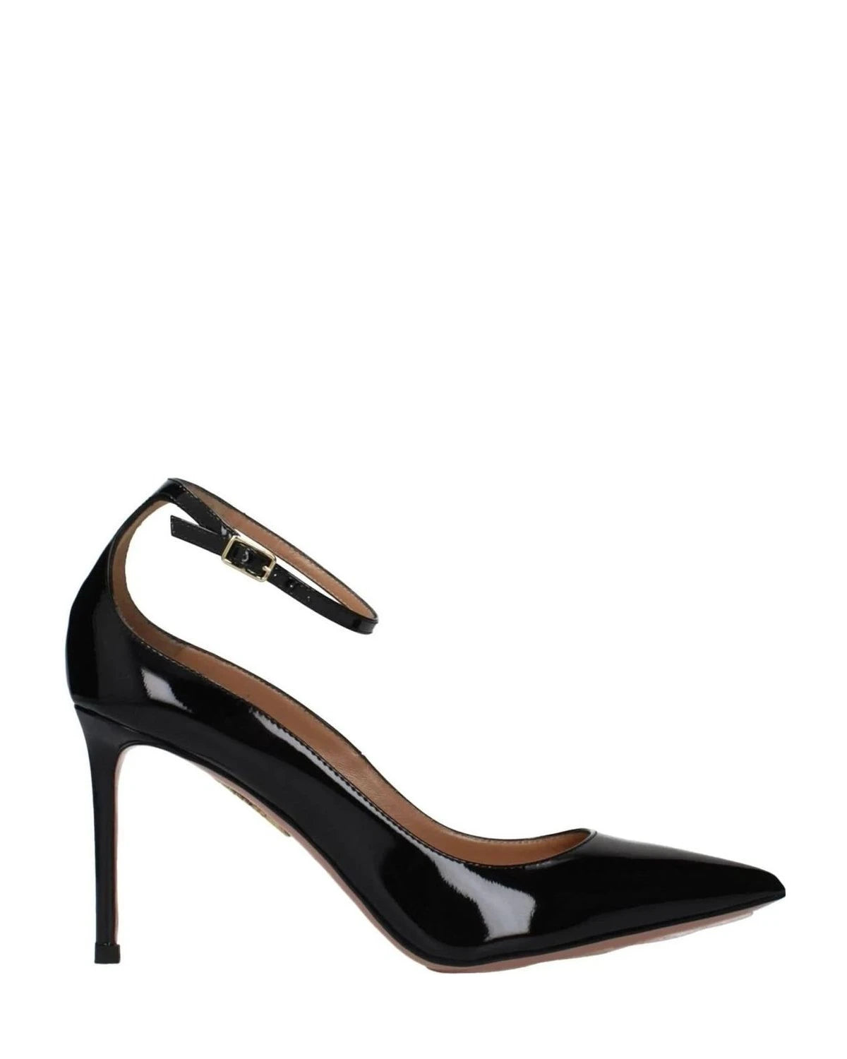 Aquazzura Black Leather High Heel Pumps 