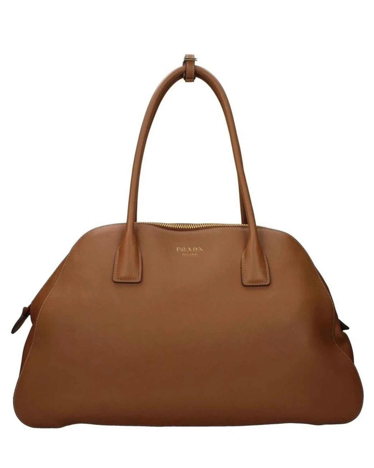 Prada Brown Leather Shoulder Bag 