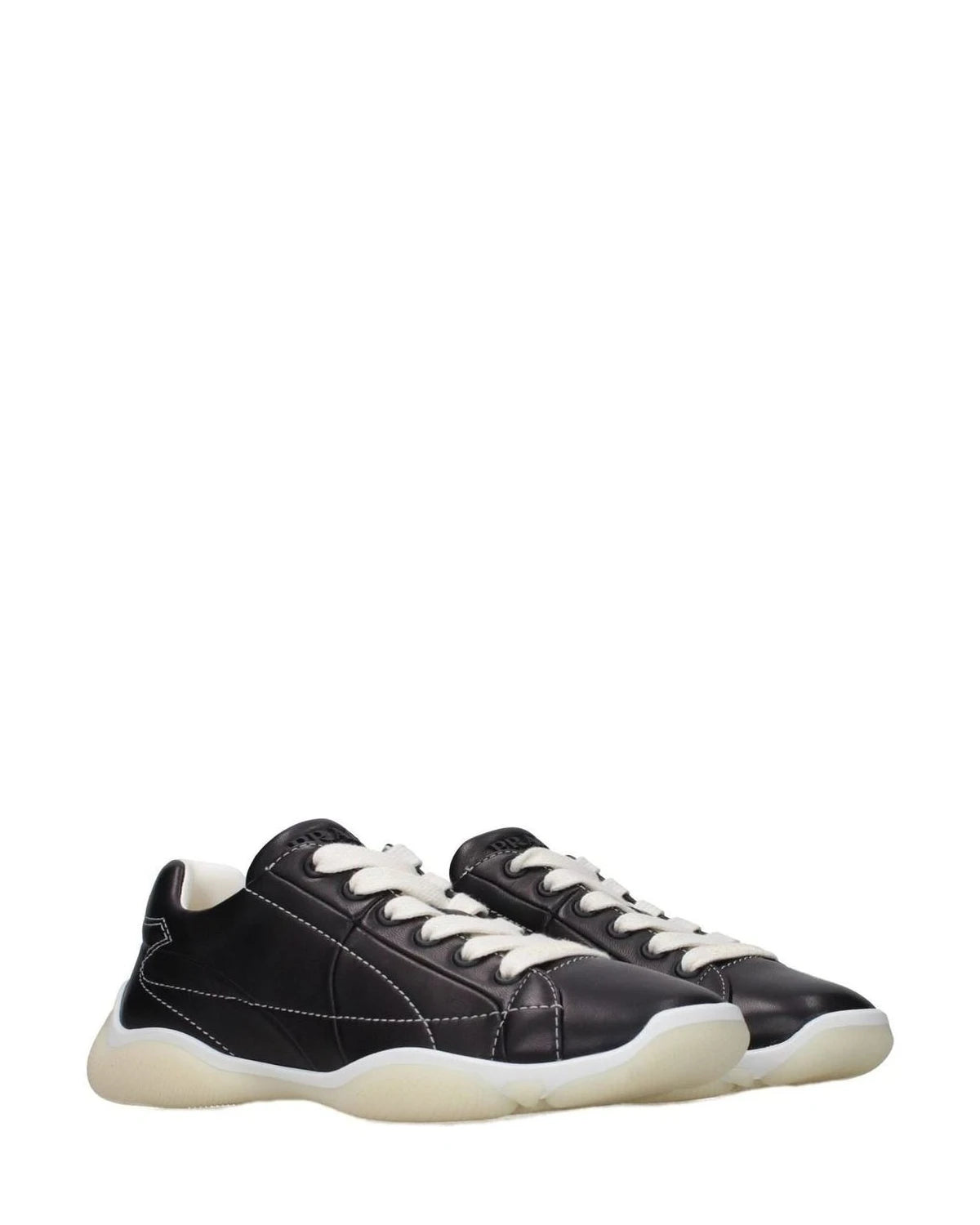 Prada Black Leather Sneakers 