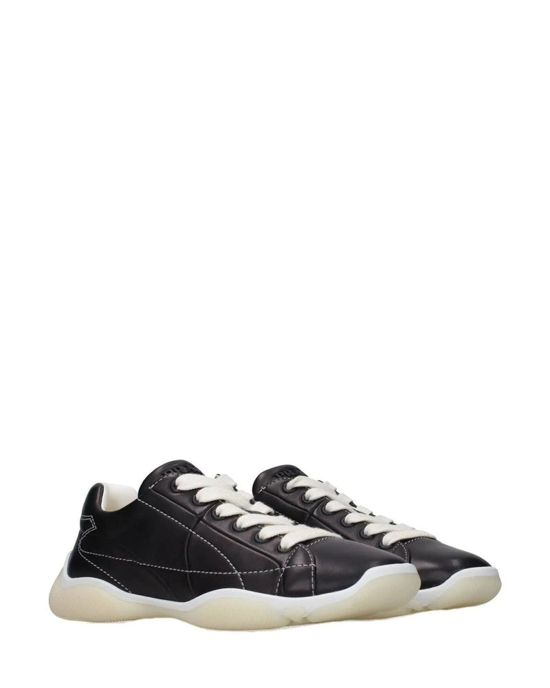 Prada Black Leather Sneakers 