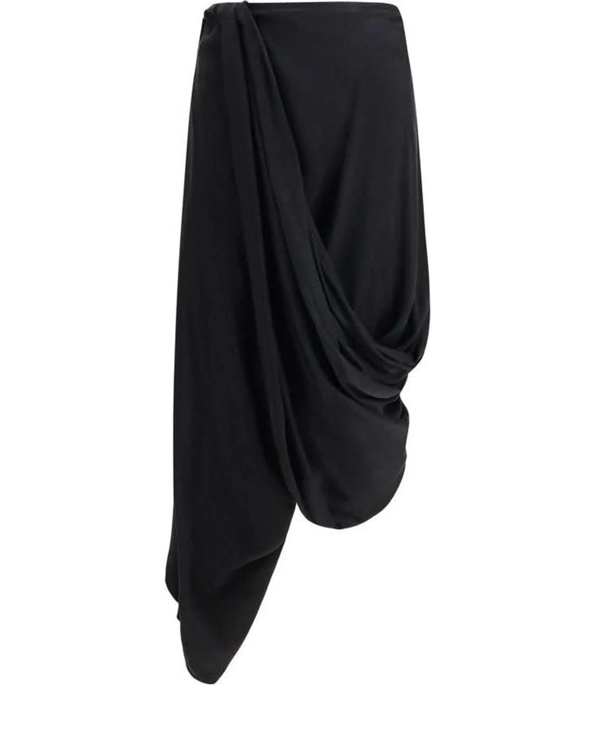 Black Copper Midi Skirt 