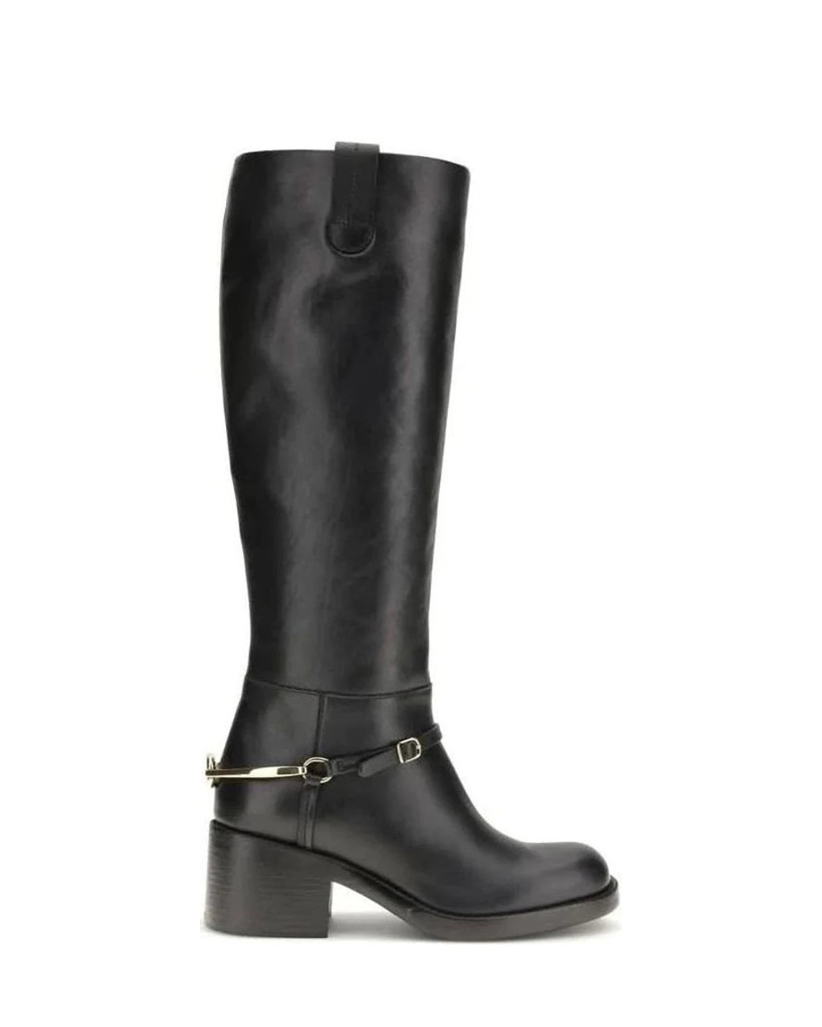 Chloé Black Calf Leather Bos Taurus Lace Up Boots Glam Steals