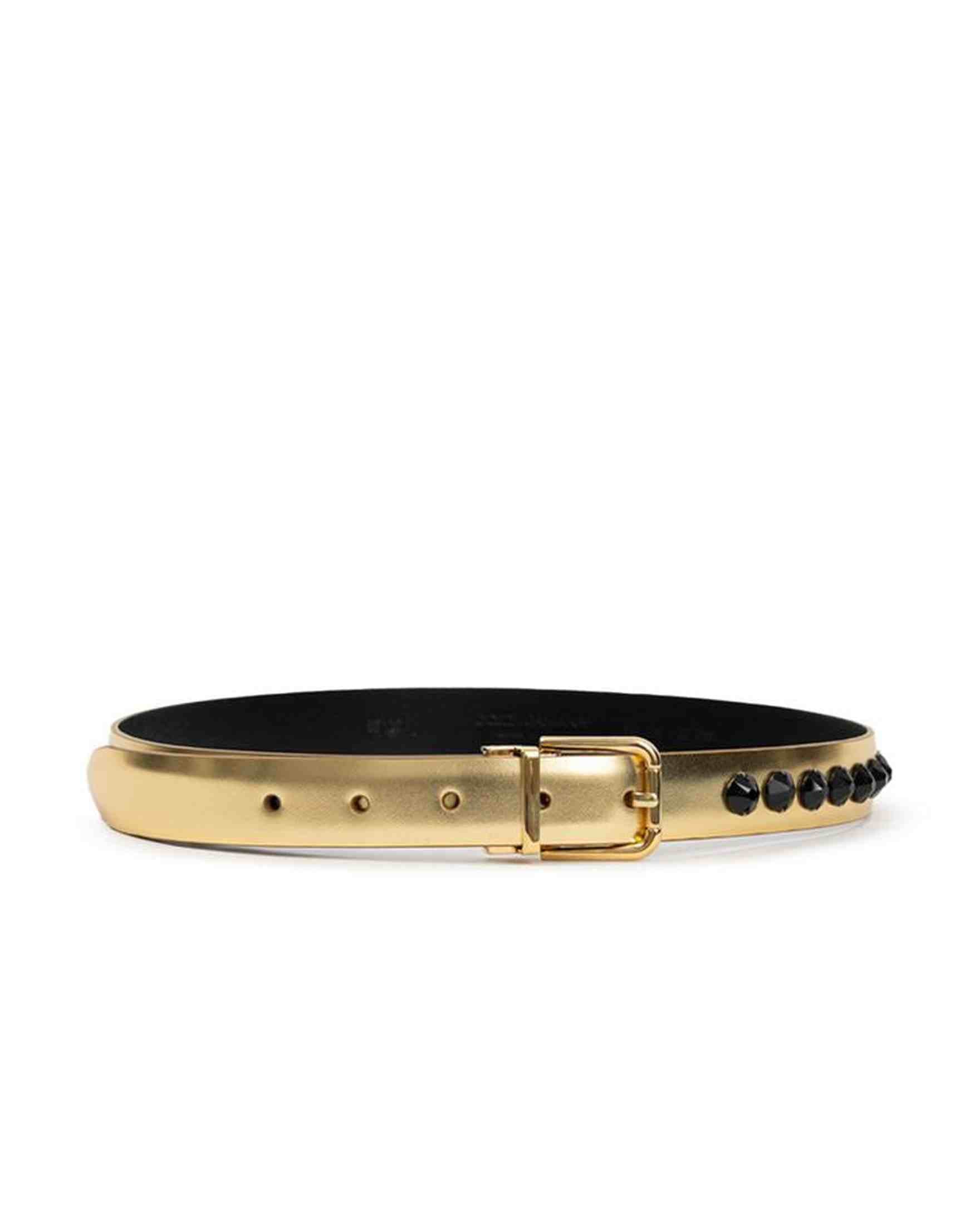 Dolce & Gabbana Gold Leather Belt Glam Steals