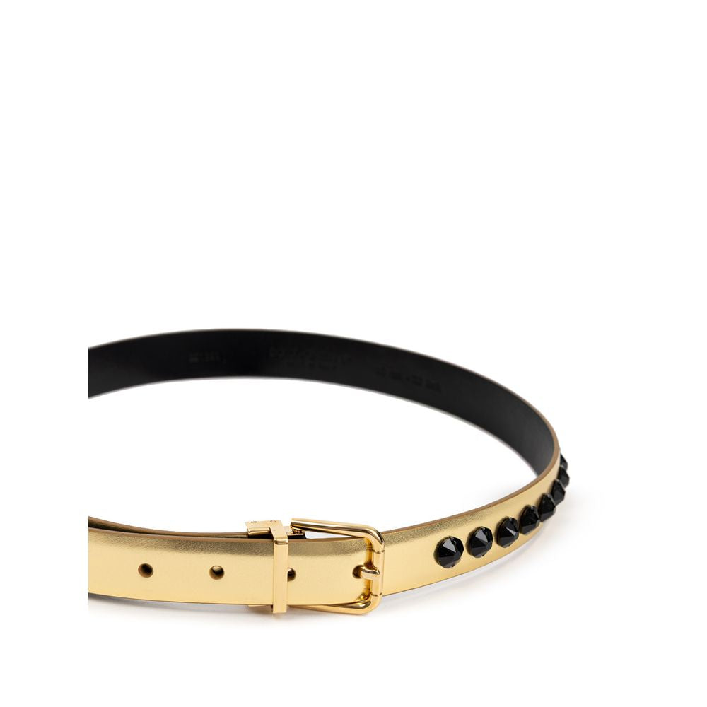 Dolce & Gabbana Gold Leather Belt Glam Steals