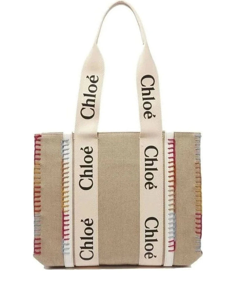 Chloé Beige Wool Tote Bag Glam Steals
