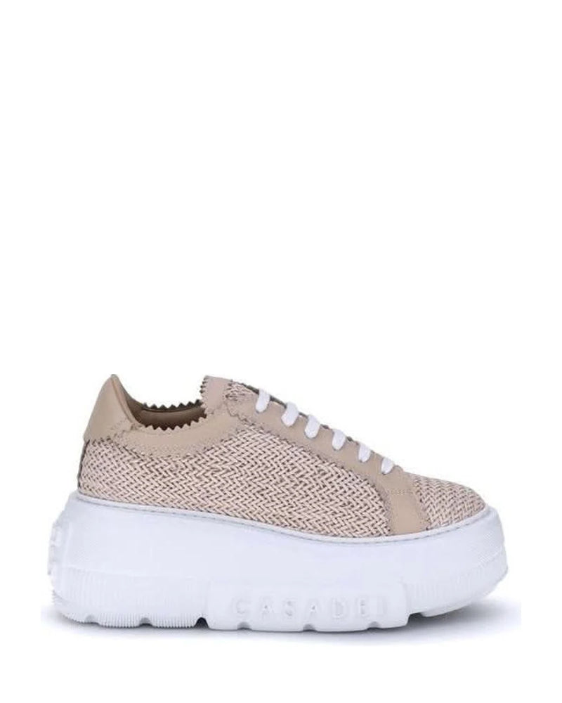Casadei Beige Other Fibres Chunky Sneakers Glam Steals