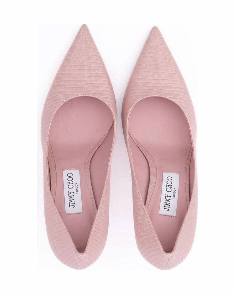 Jimmy Choo Pink Leather Lizard Printed Love 85 Pumps Glam Steals