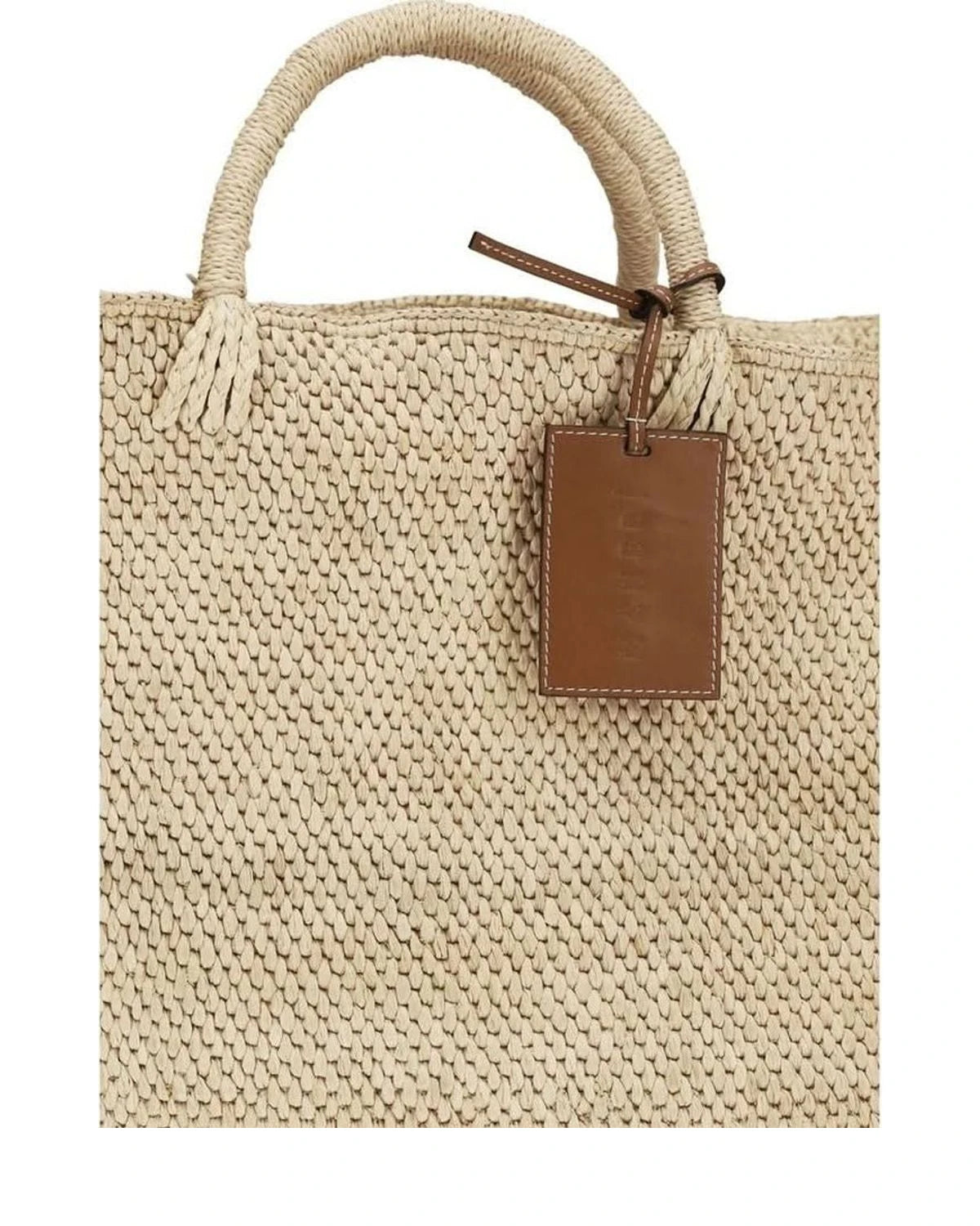 Manebi Beige Raffia Handbag Glam Steals