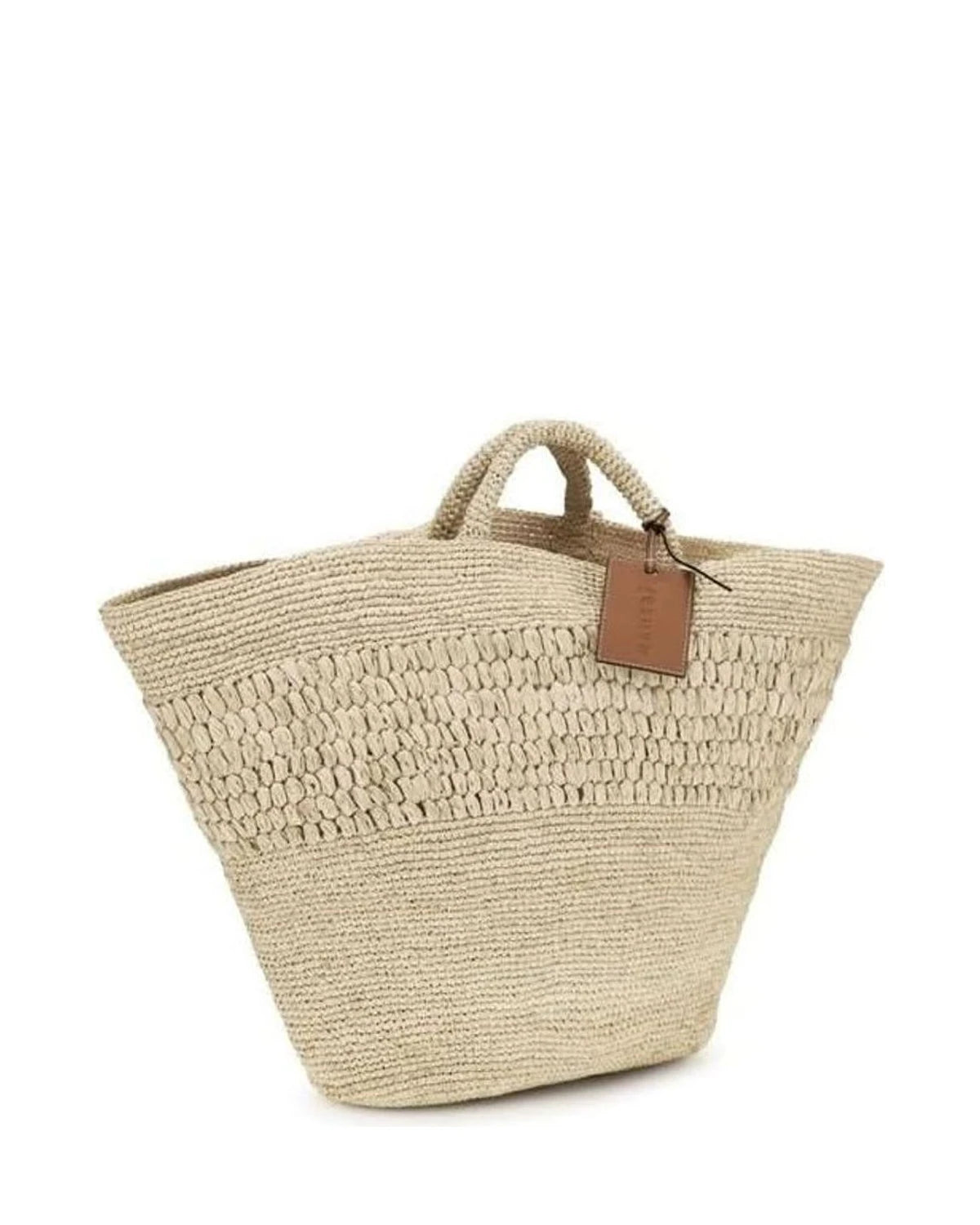 Manebi Beige Raffia Handbag Glam Steals