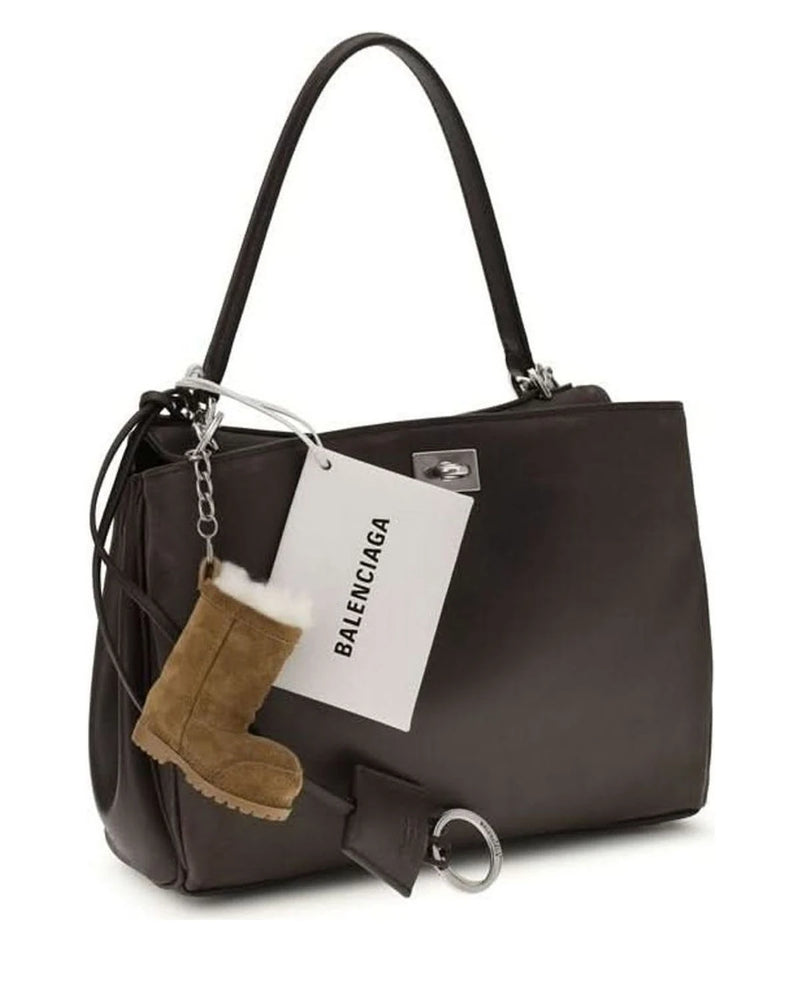 Balenciaga Brown Calf Leather Bos Taurus Shoulder Bag Glam Steals