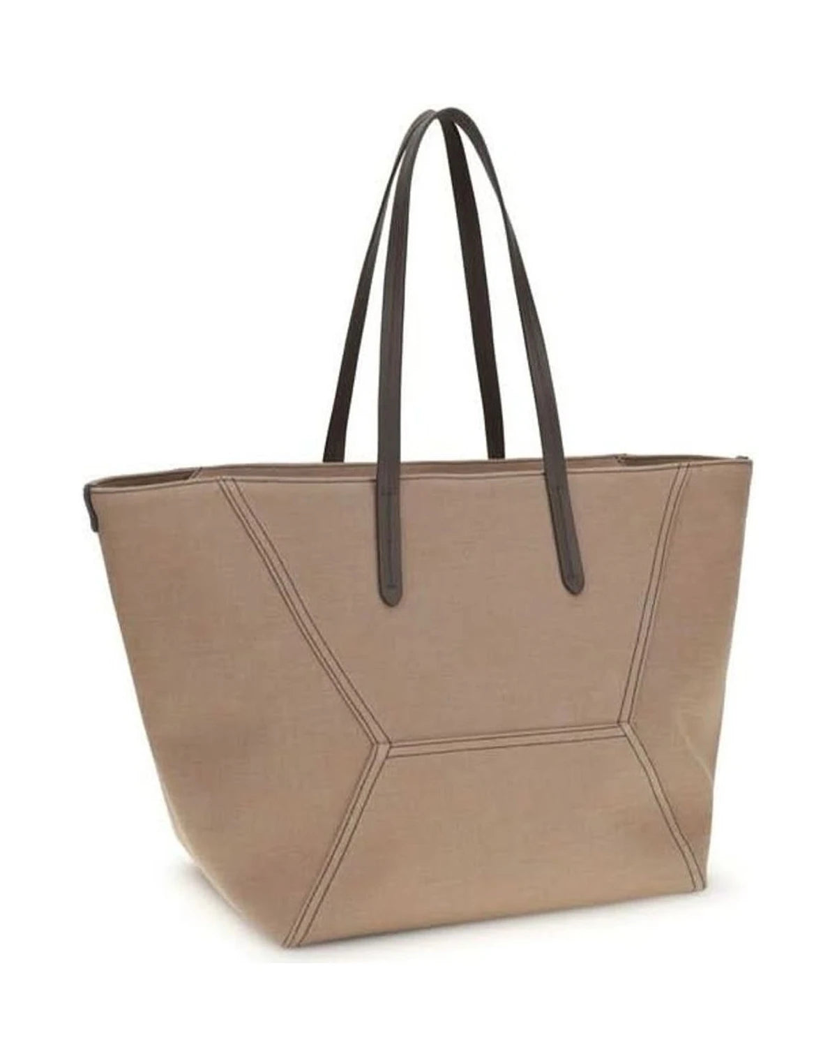 Brunello Cucinelli Beige Cotton Shoulder Bag Glam Steals