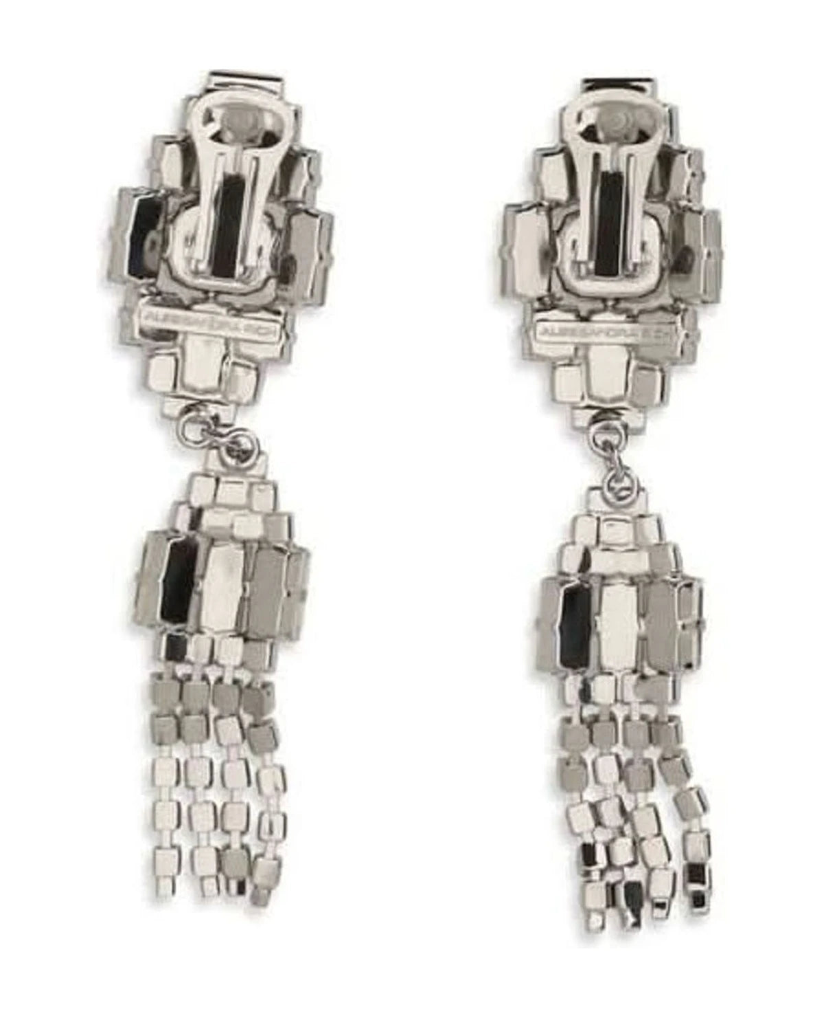 Alessandra Rich Silver Metal Earrings Glam Steals