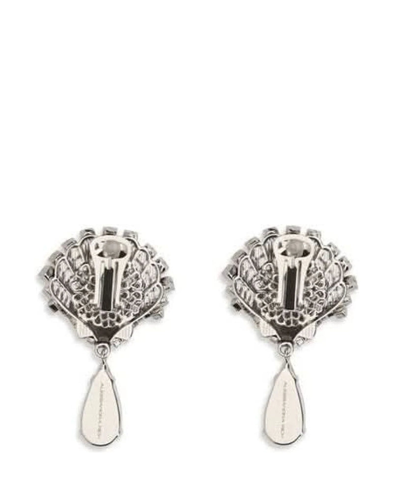 Alessandra Rich Silver Metal Earrings Glam Steals